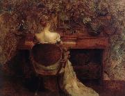 Thomas Wilmer Dewing The Spinet oil painting on canvas
